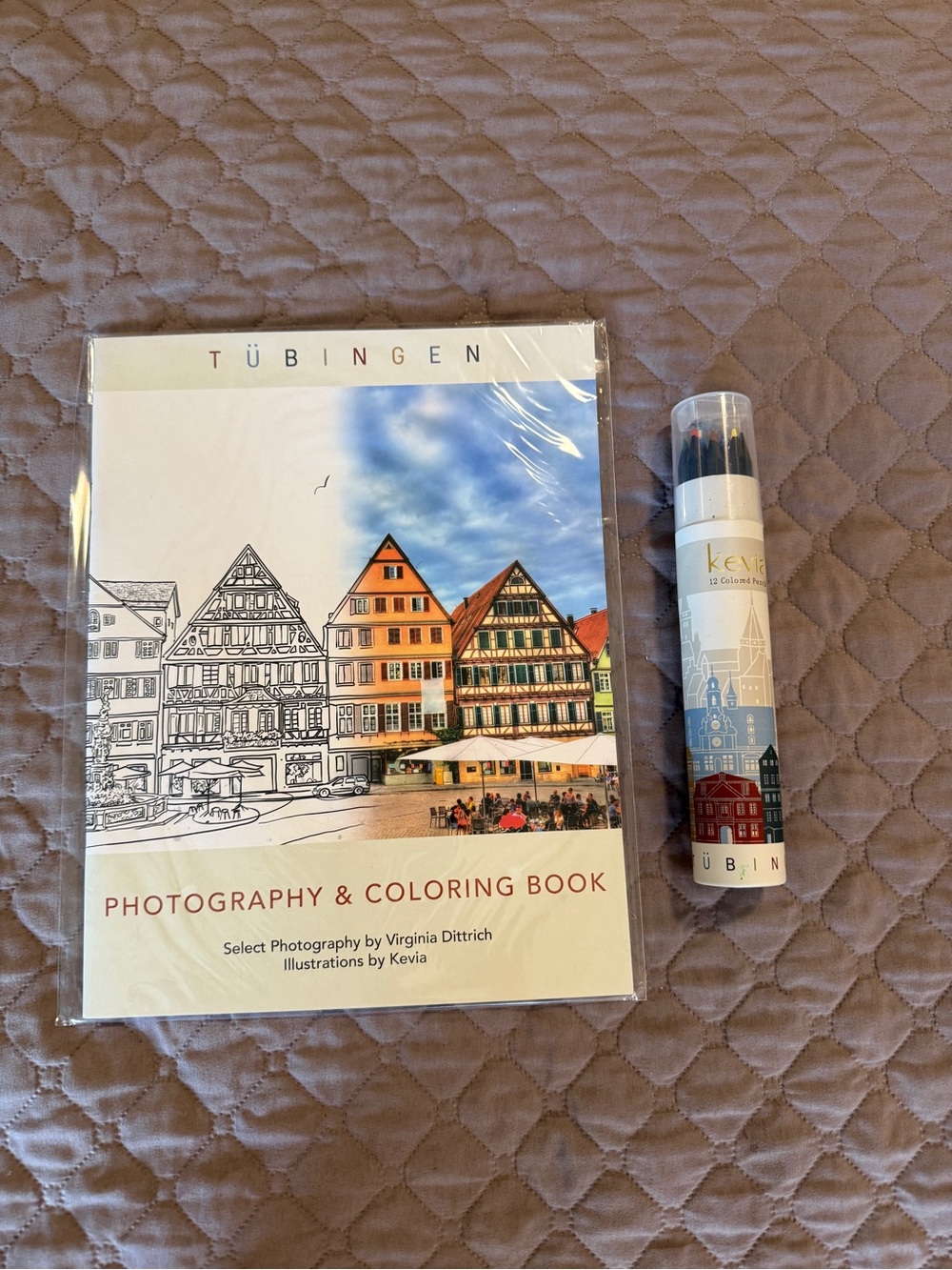 Kevia Tubingen Photography & Coloring Book Set w/ Pencils New Sealed